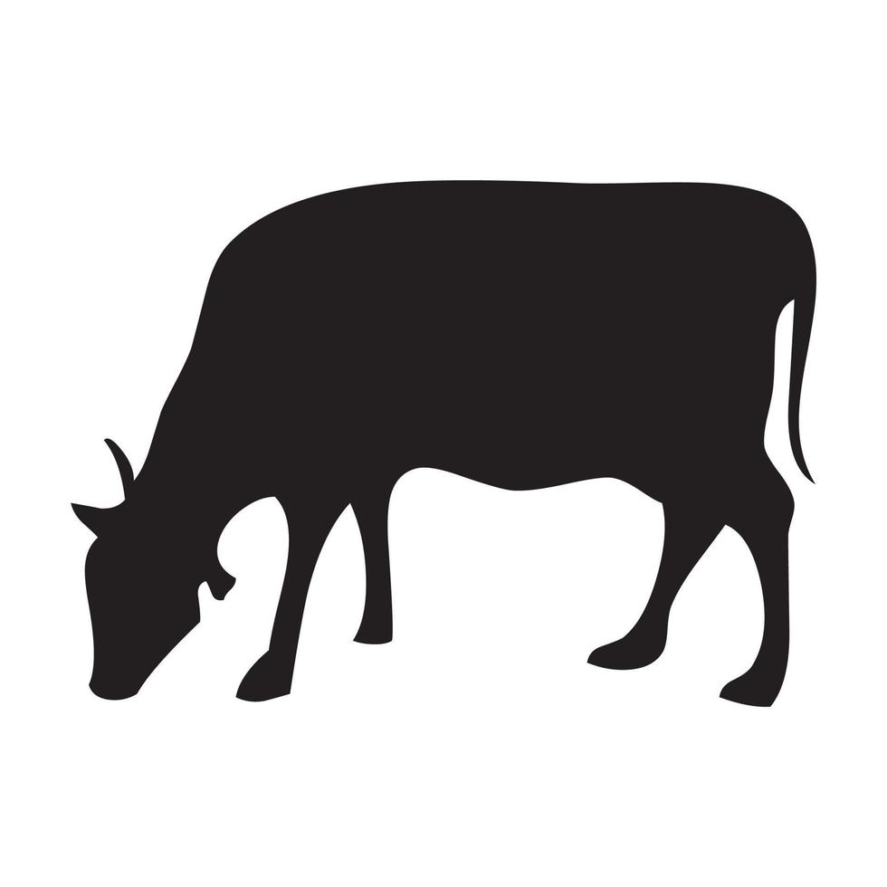 vache icône vector illustration sur fond blanc.