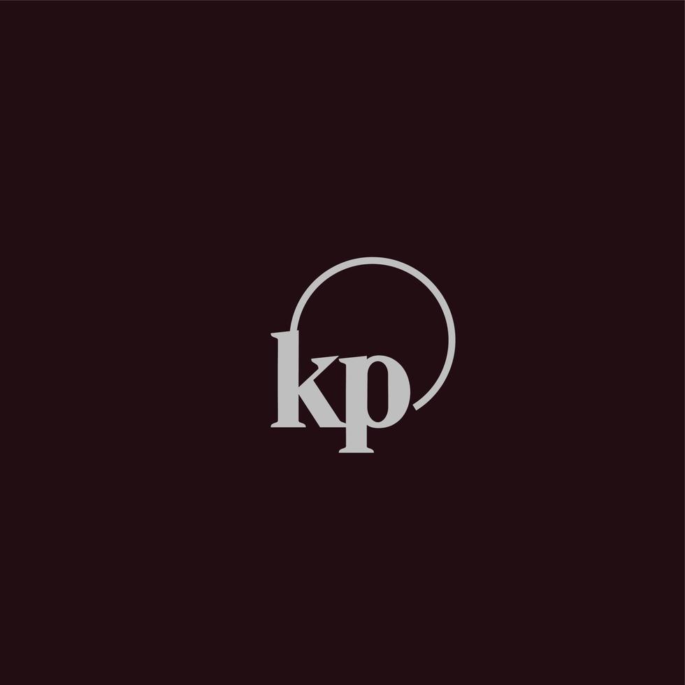 monogramme du logo kp initiales vecteur