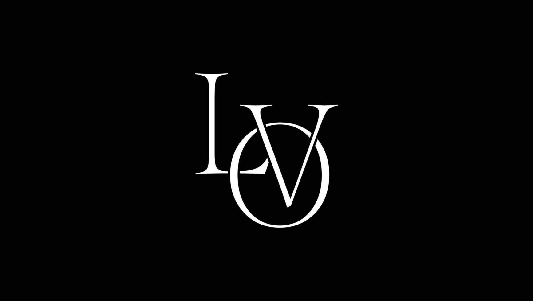 lov nom initiales monogramme lettermark wordmark modèle de conception de logo vecteur