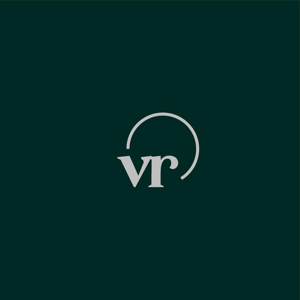 monogramme du logo des initiales vr vecteur