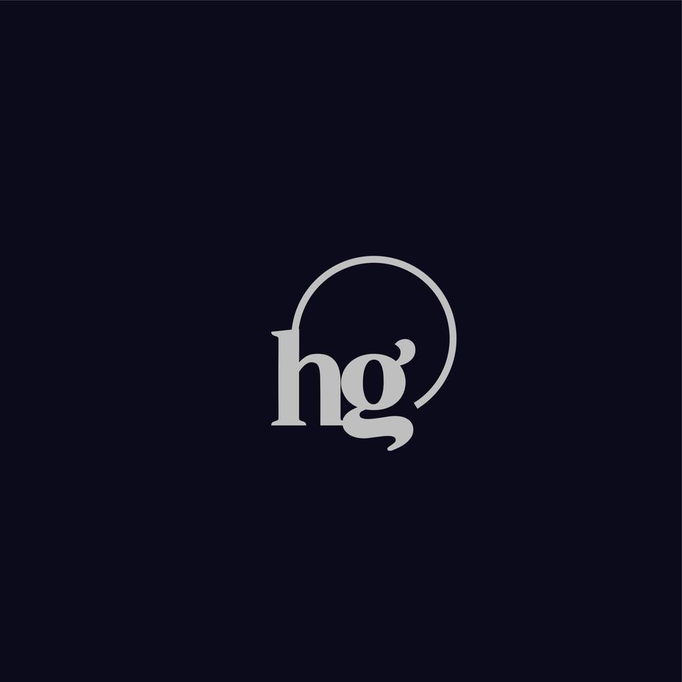 monogramme logo hg initiales vecteur