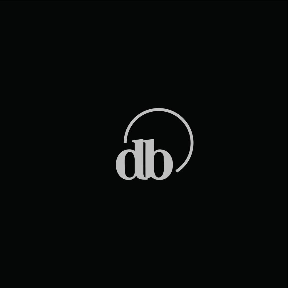 monogramme logo initiales db vecteur
