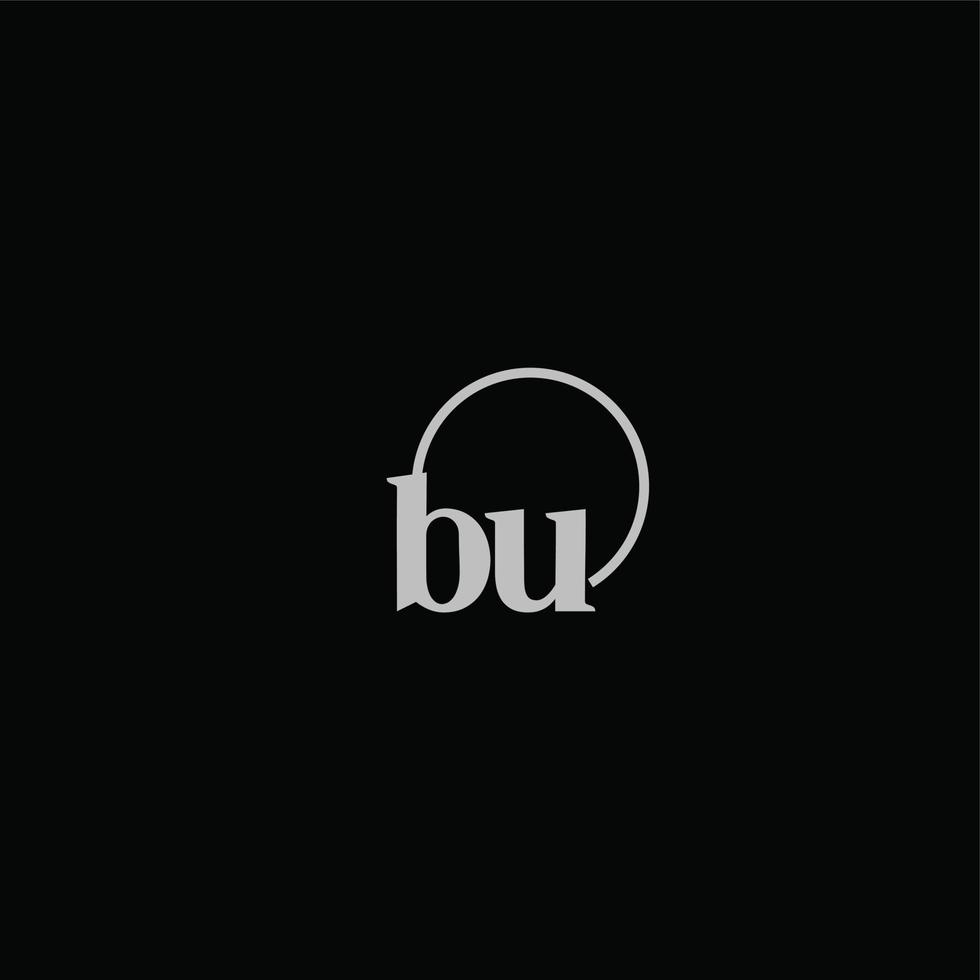 monogramme du logo bu initiales vecteur