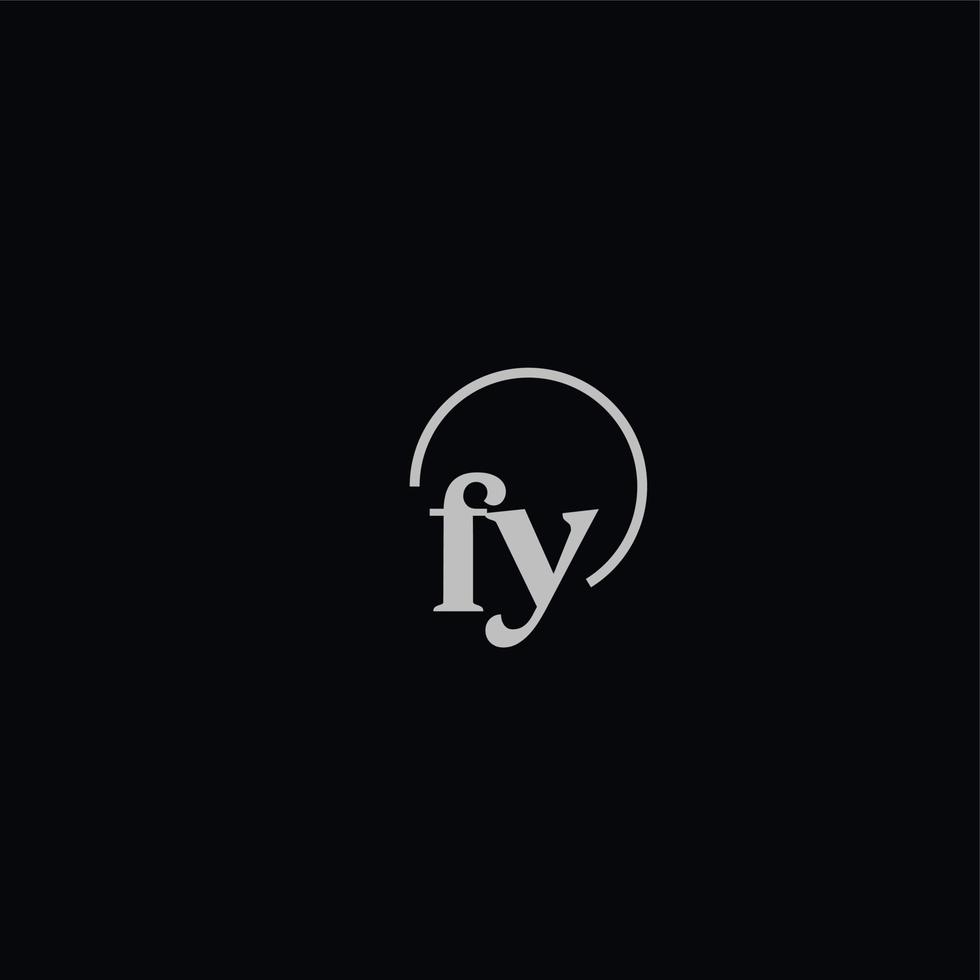 monogramme du logo fy initiales vecteur
