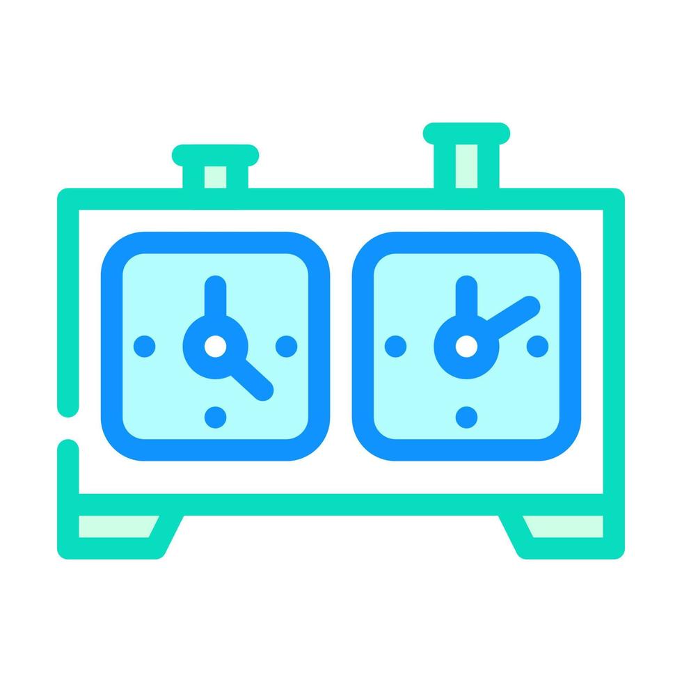 jeu d'échecs horloge couleur icône illustration vectorielle vecteur