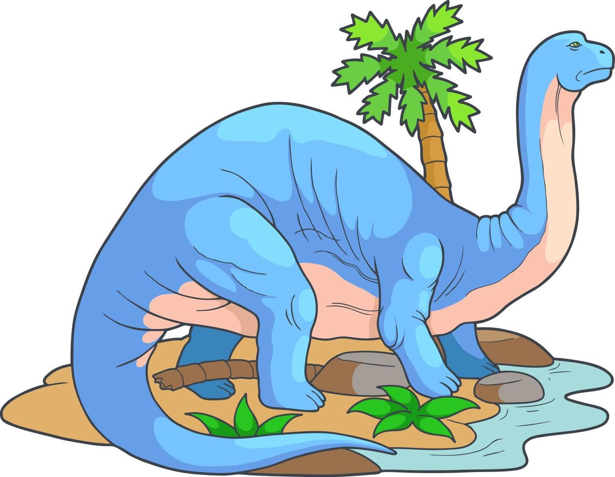 dinosaure préhistorique brachiosaurus vecteur