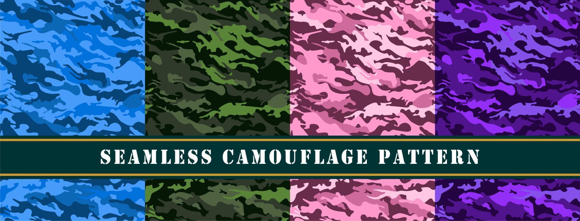 le camouflage militaire de texture abstraite répète l'ensemble sans couture d'armée. illustration vectorielle vecteur