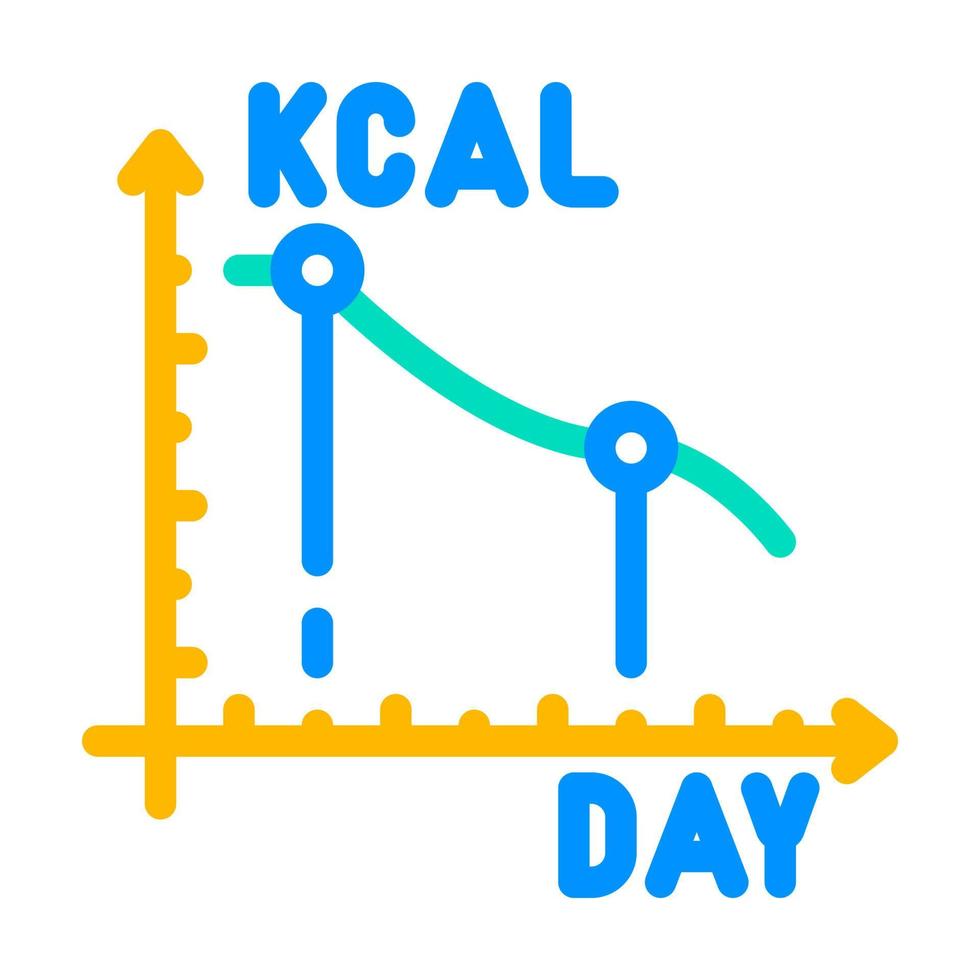 réduction des calories progressivement couleur icône illustration vectorielle vecteur