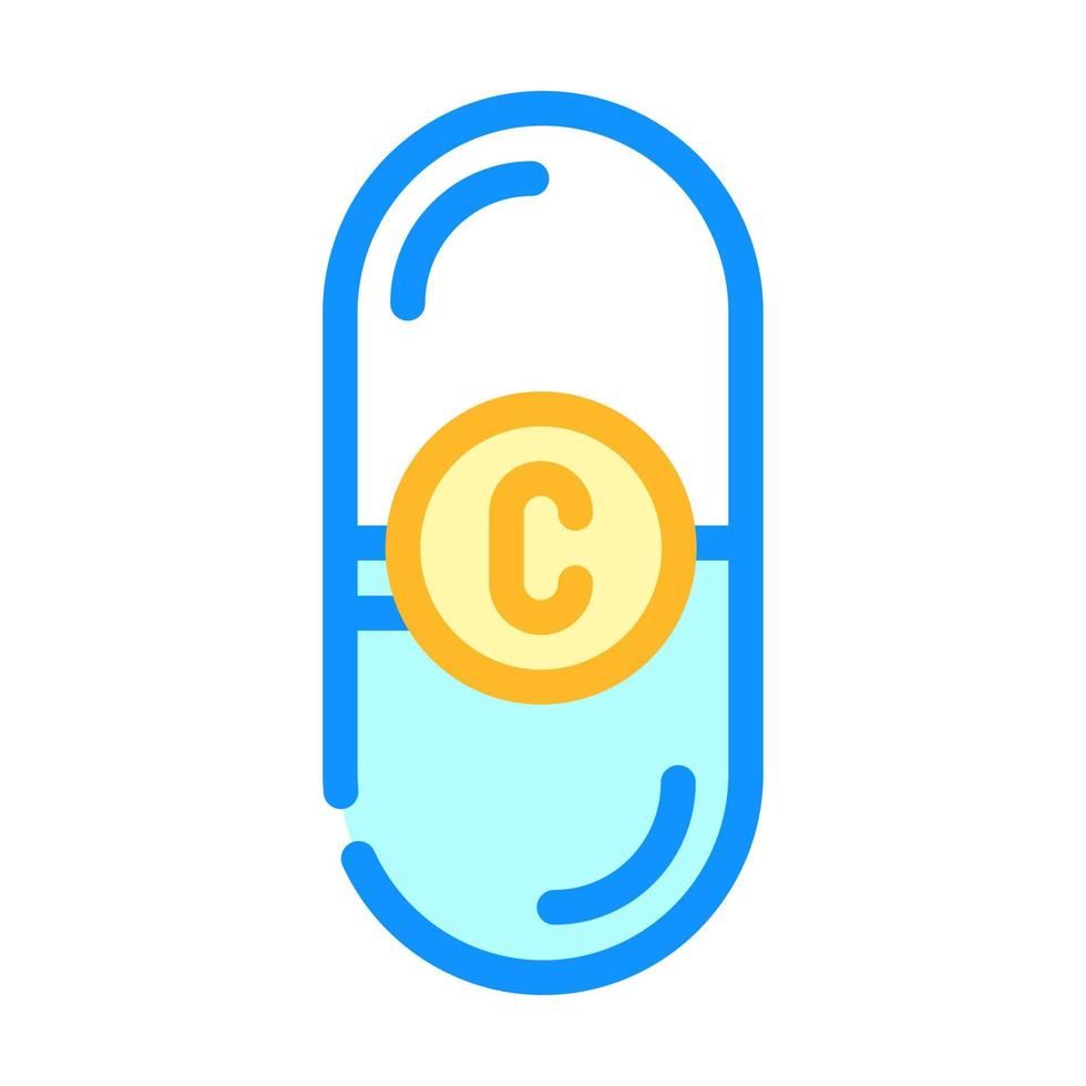 vitamine c nutrition couleur icône illustration vectorielle vecteur