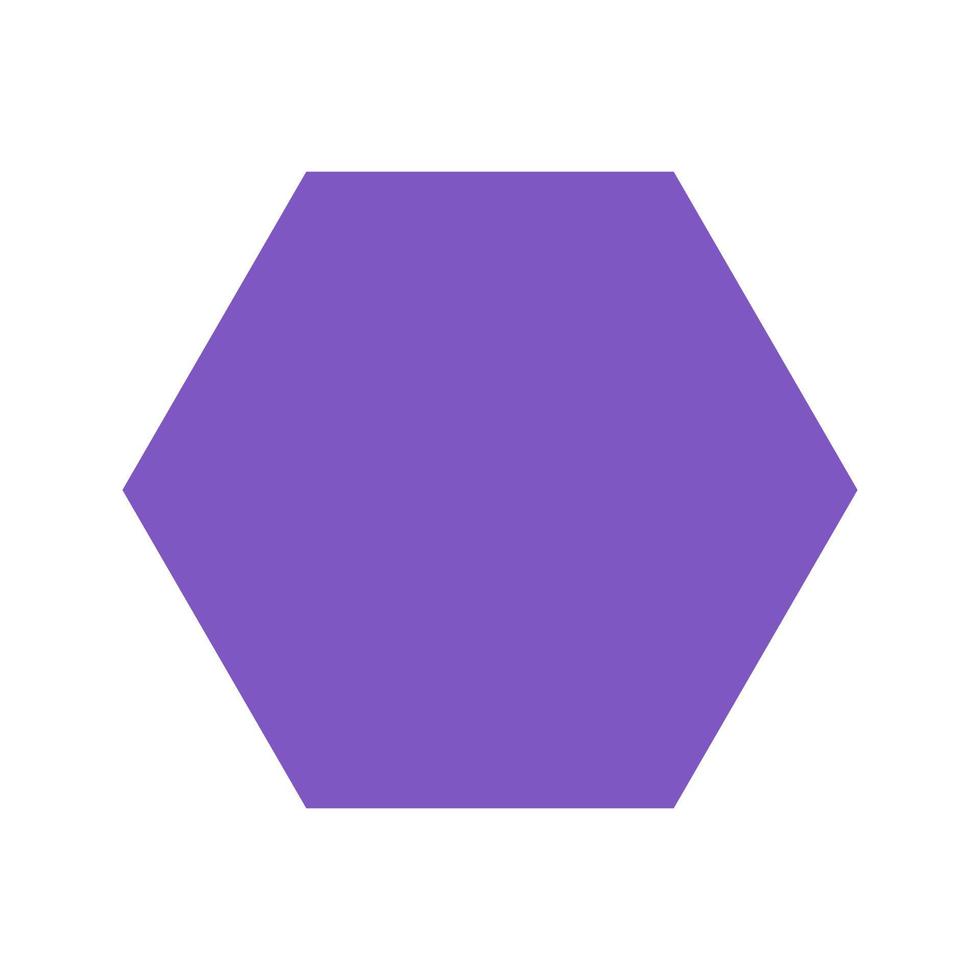 icône plate multicolore hexagonale vecteur