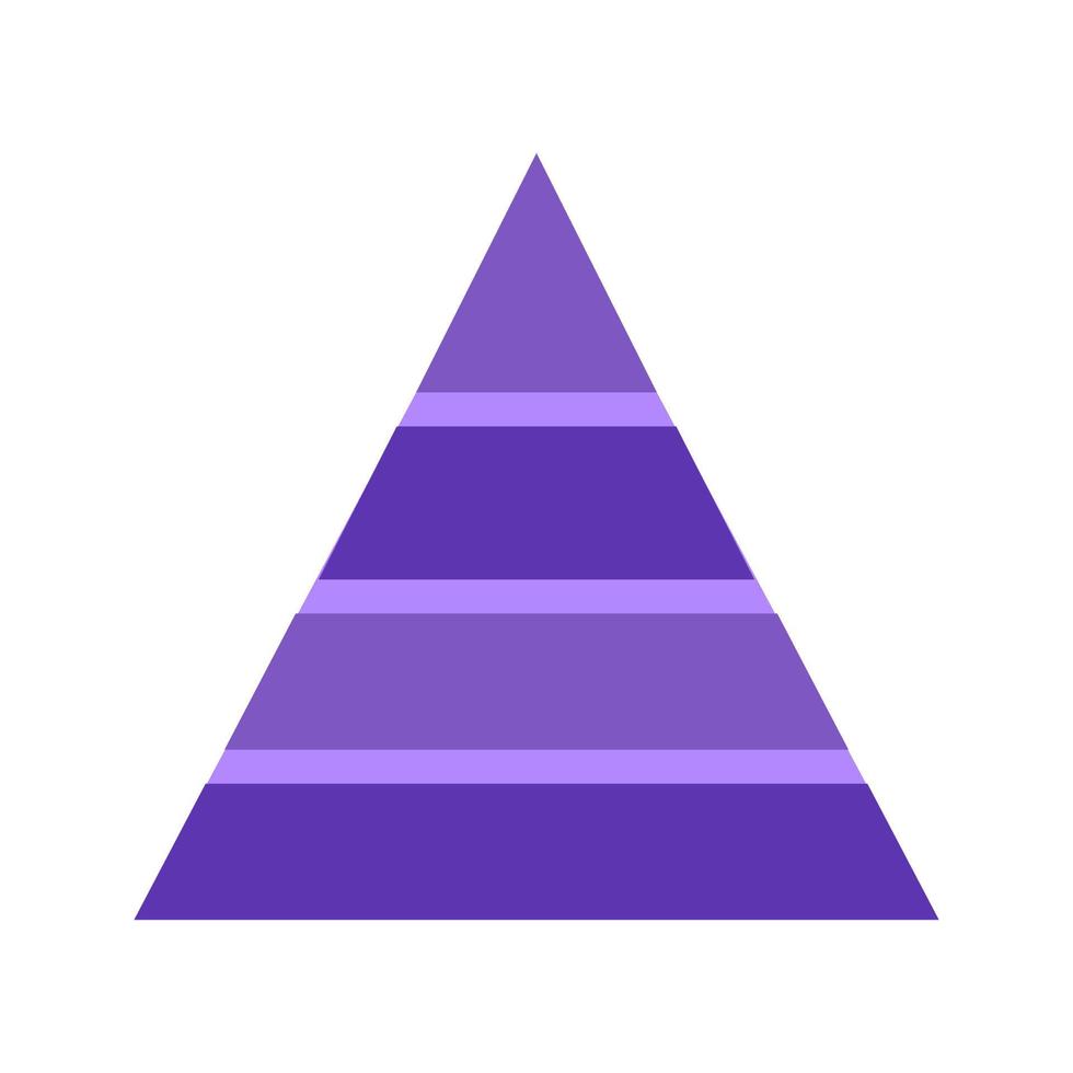 icône multicolore plat graphique pyramide vecteur