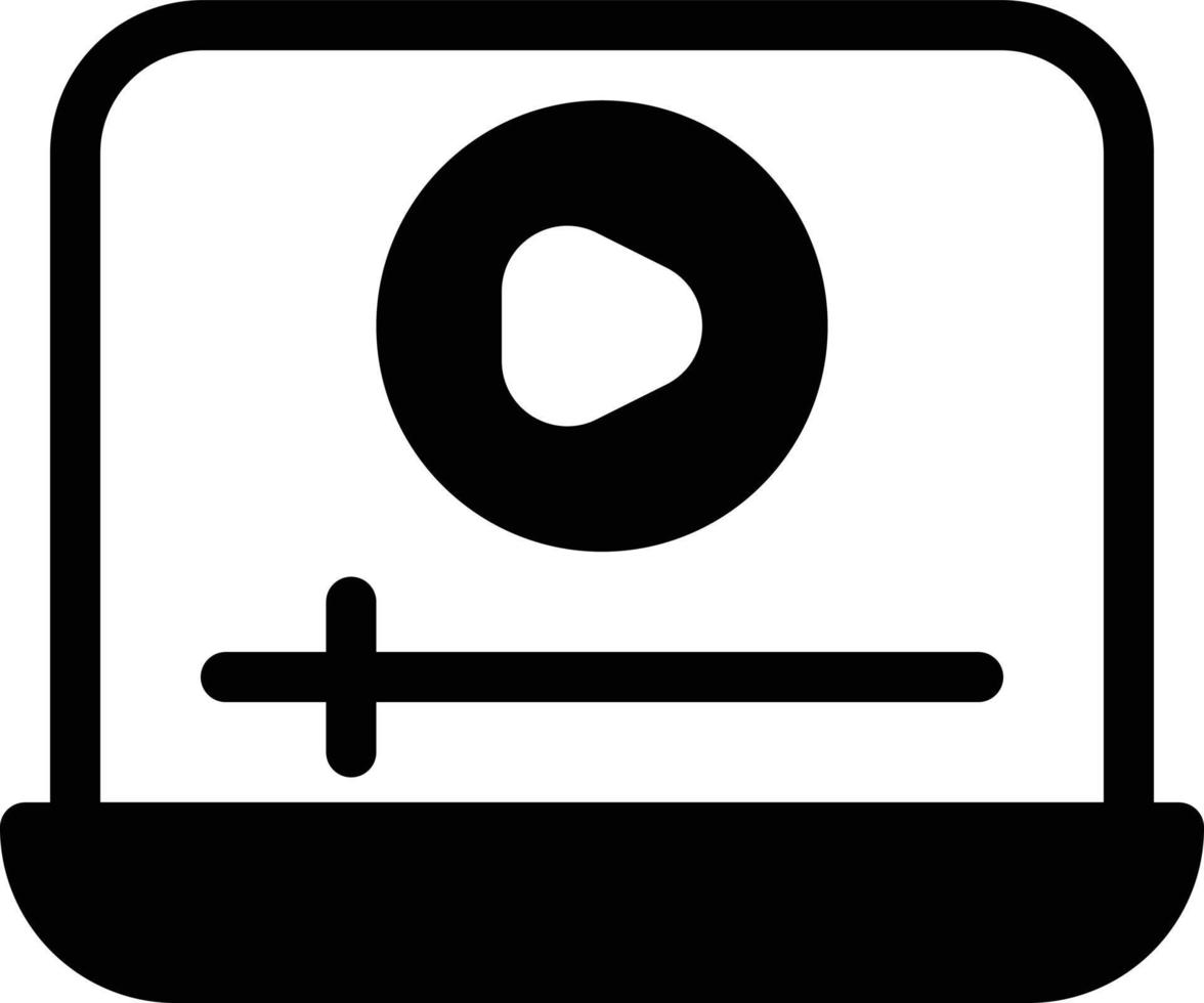 illustration vectorielle de lecteur vidéo pour ordinateur portable sur fond. symboles de qualité premium. icônes vectorielles pour le concept et la conception graphique. vecteur