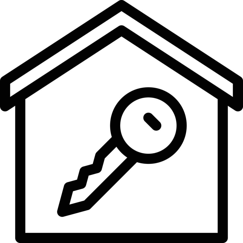 illustration vectorielle de clé de maison sur fond. symboles de qualité premium. icônes vectorielles pour le concept et la conception graphique. vecteur