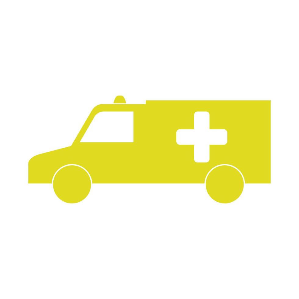 ambulance illustrée sur fond blanc vecteur