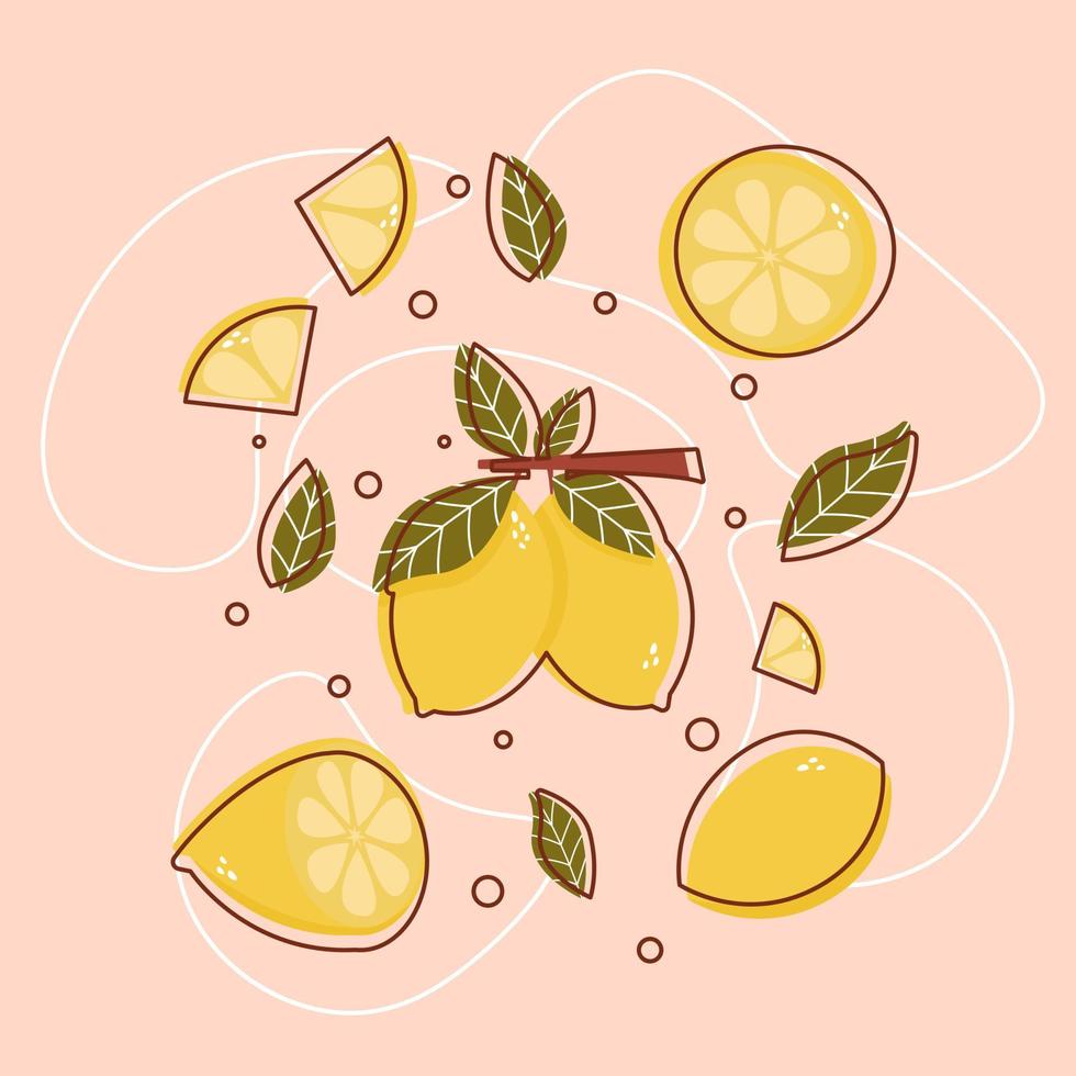 illustration vectorielle de citron vecteur