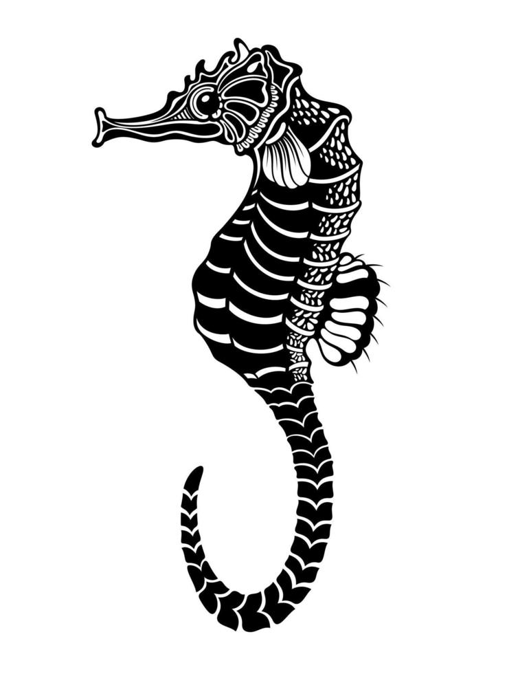 illustration du symbole de l'hippocampe vecteur