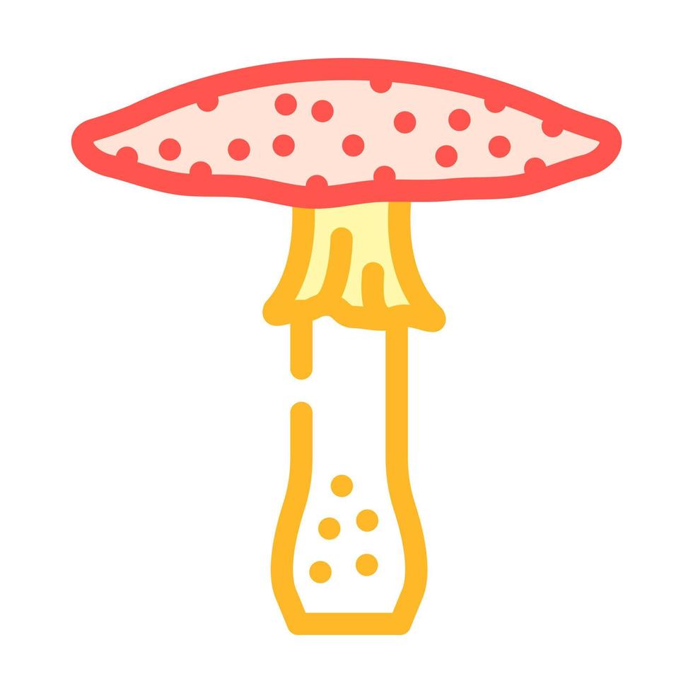 champignon champignon couleur icône illustration vectorielle vecteur