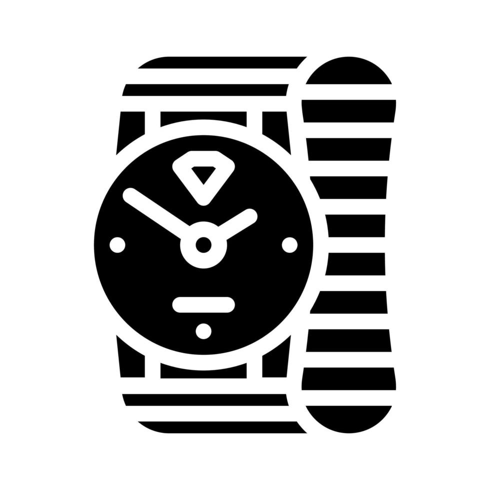 montres en or icône glyphe illustration vectorielle plate vecteur