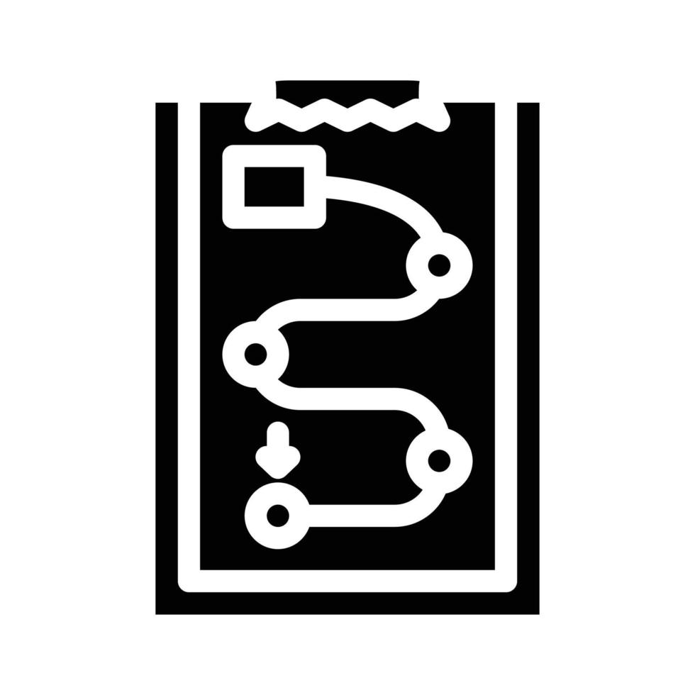 service logistique surveillance glyphe icône illustration vectorielle vecteur