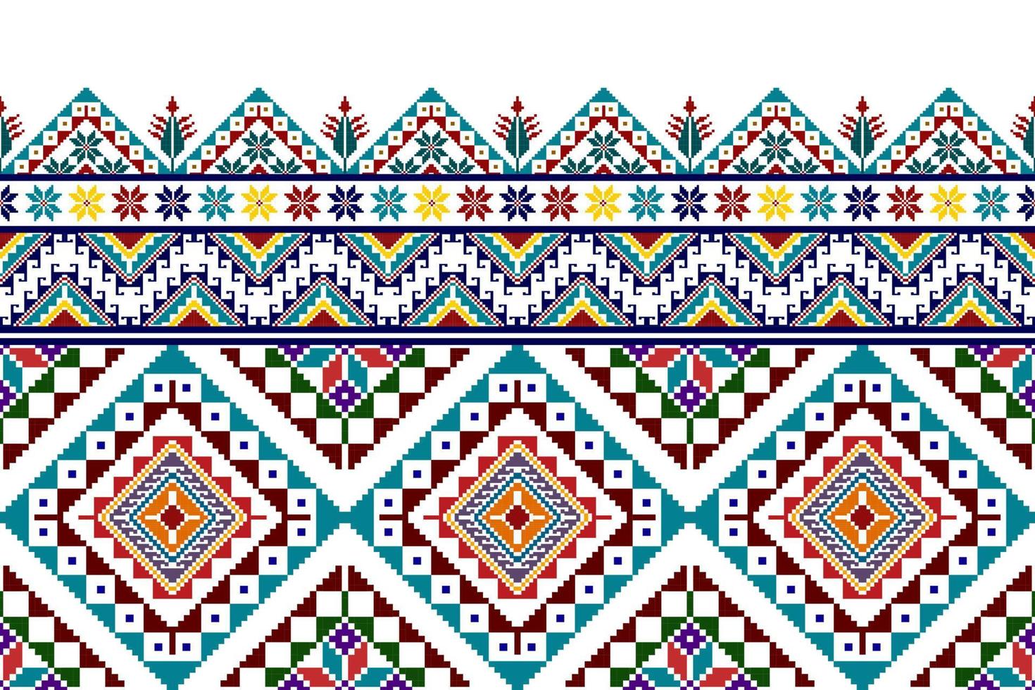 tartreez création de motifs textiles ethniques géométriques abstraits palestiniens. tapis en tissu aztèque ornements de mandala décorations textiles papier peint. tribal boho natif textile sans couture broderie traditionnelle vecteur