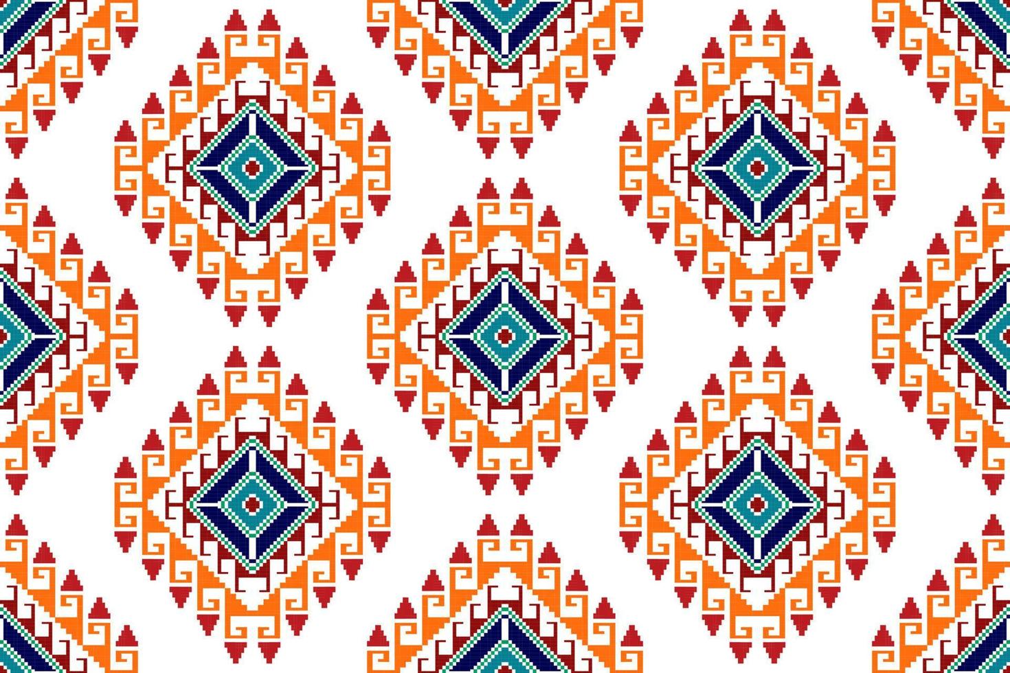 conception de modèle ethnique sans couture ikat. tapis en tissu aztèque ornements de mandala décorations textiles papier peint. tribal boho natif ethnique turquie broderie traditionnelle vecteur fond