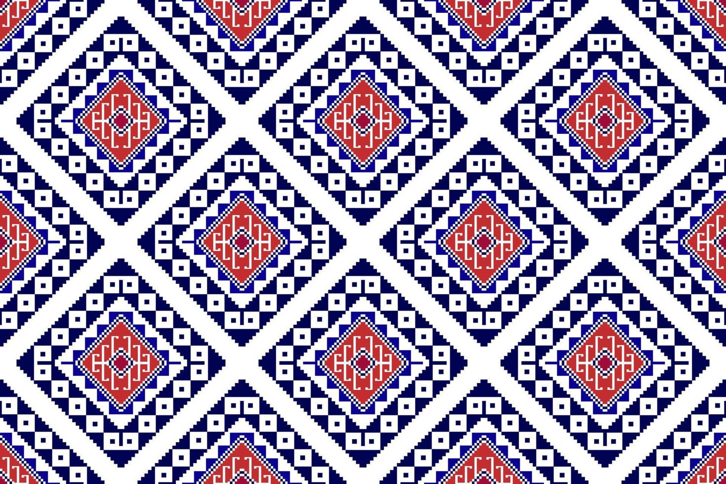 ikat abstrait motif textile ethnique géométrique sans couture. tapis en tissu aztèque ornements de mandala décorations textiles papier peint. vecteur de broderie traditionnelle textile de dinde indigène boho tribal.