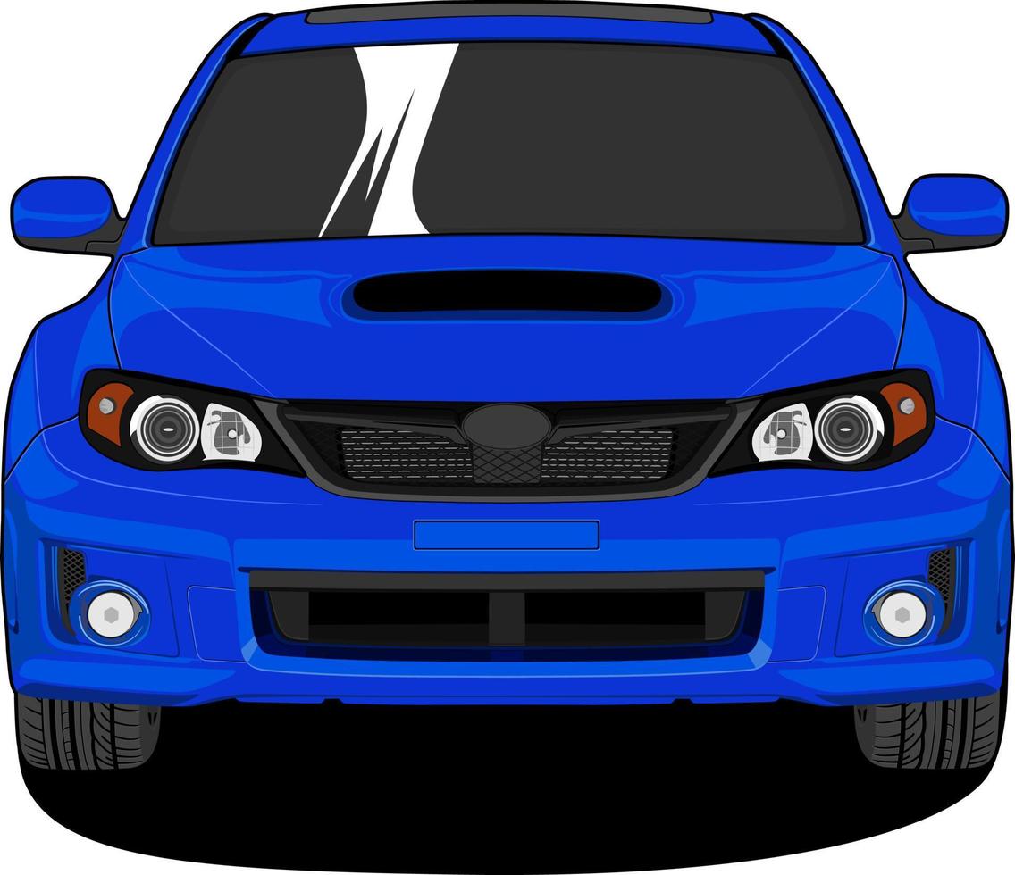 illustration vectorielle de voiture vue de face pour la conception conceptuelle vecteur