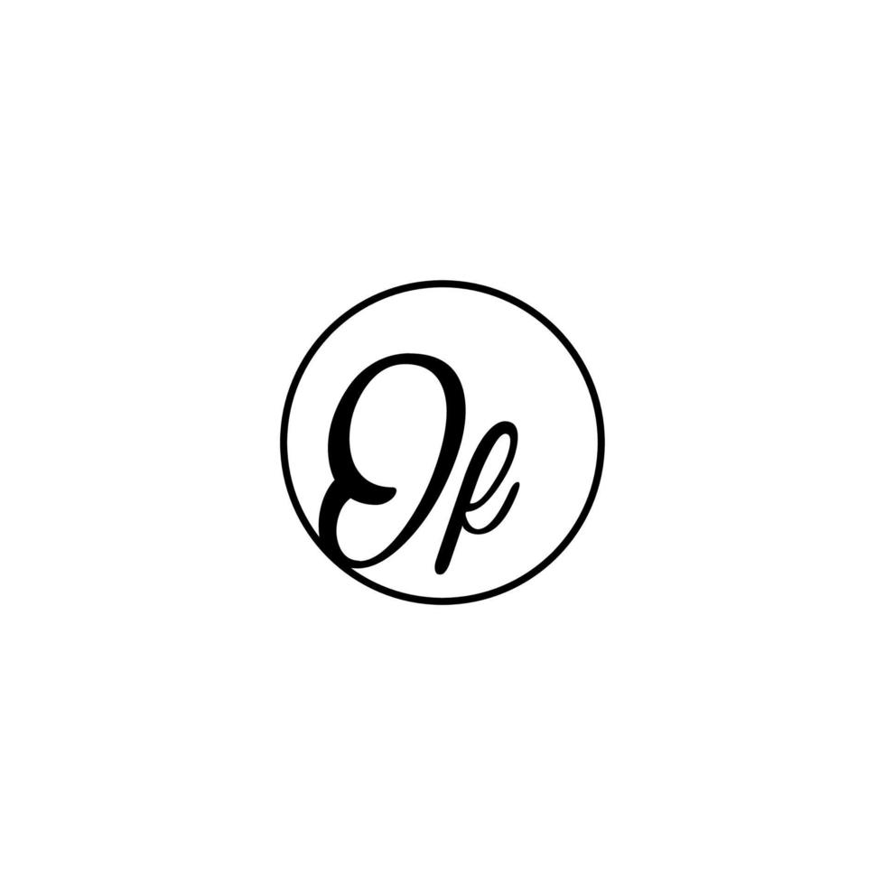 du logo initial du cercle idéal pour la beauté et la mode dans un concept féminin audacieux vecteur