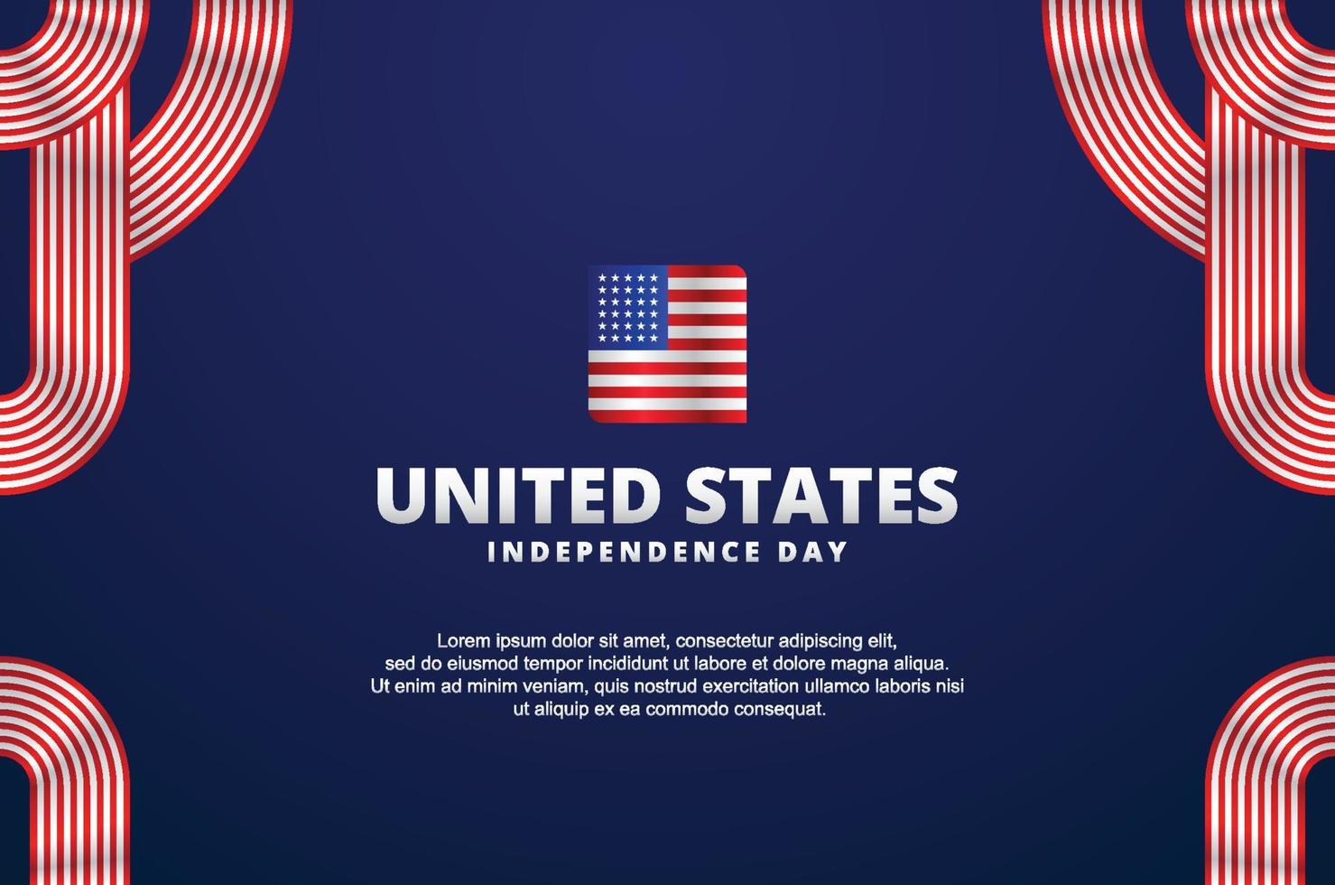 fête de l'indépendance des états unis vecteur