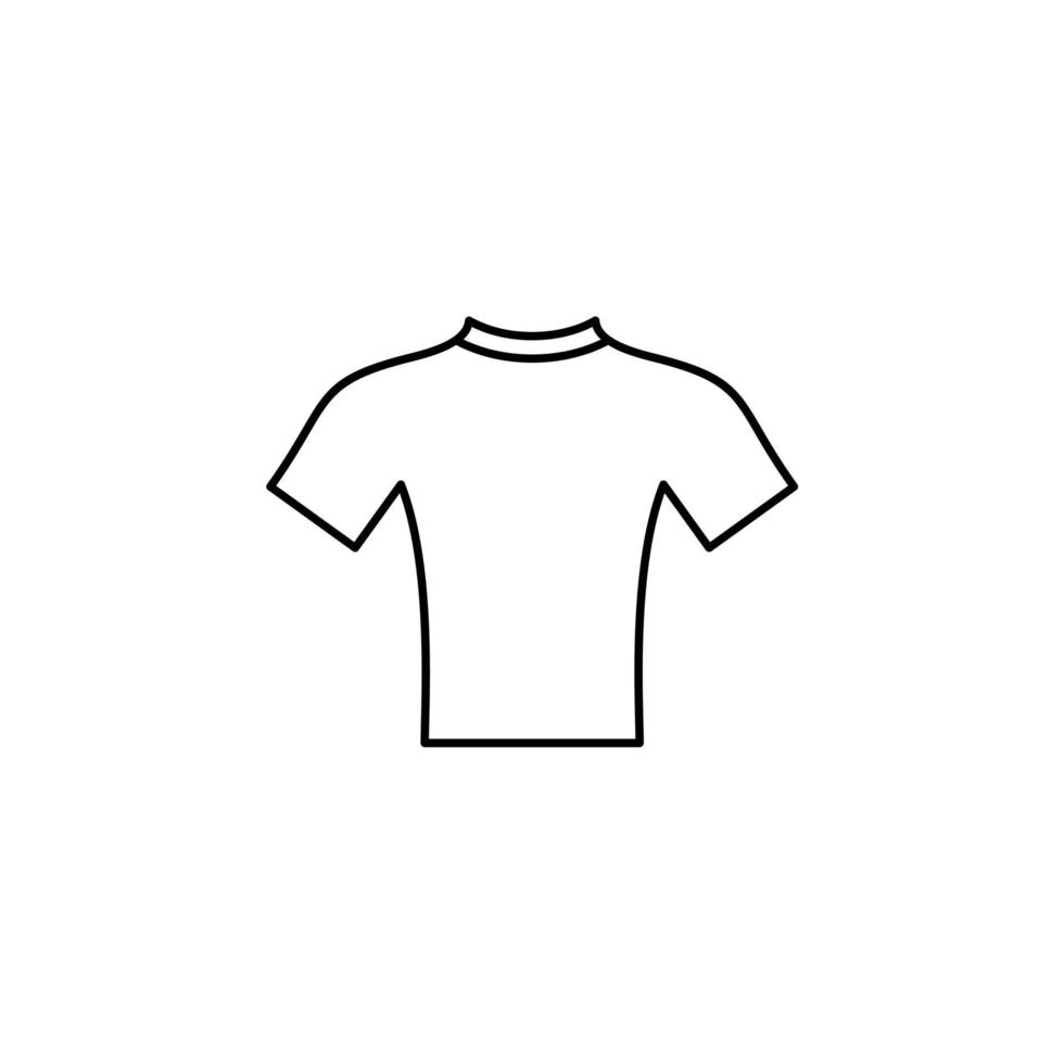 chemise, mode, polo, vêtements fine ligne icône vector illustration logo modèle. adapté à de nombreuses fins.