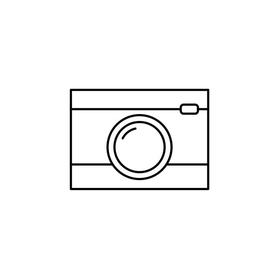 appareil photo, photographie, numérique, photo fine ligne icône vector illustration logo modèle. adapté à de nombreuses fins.