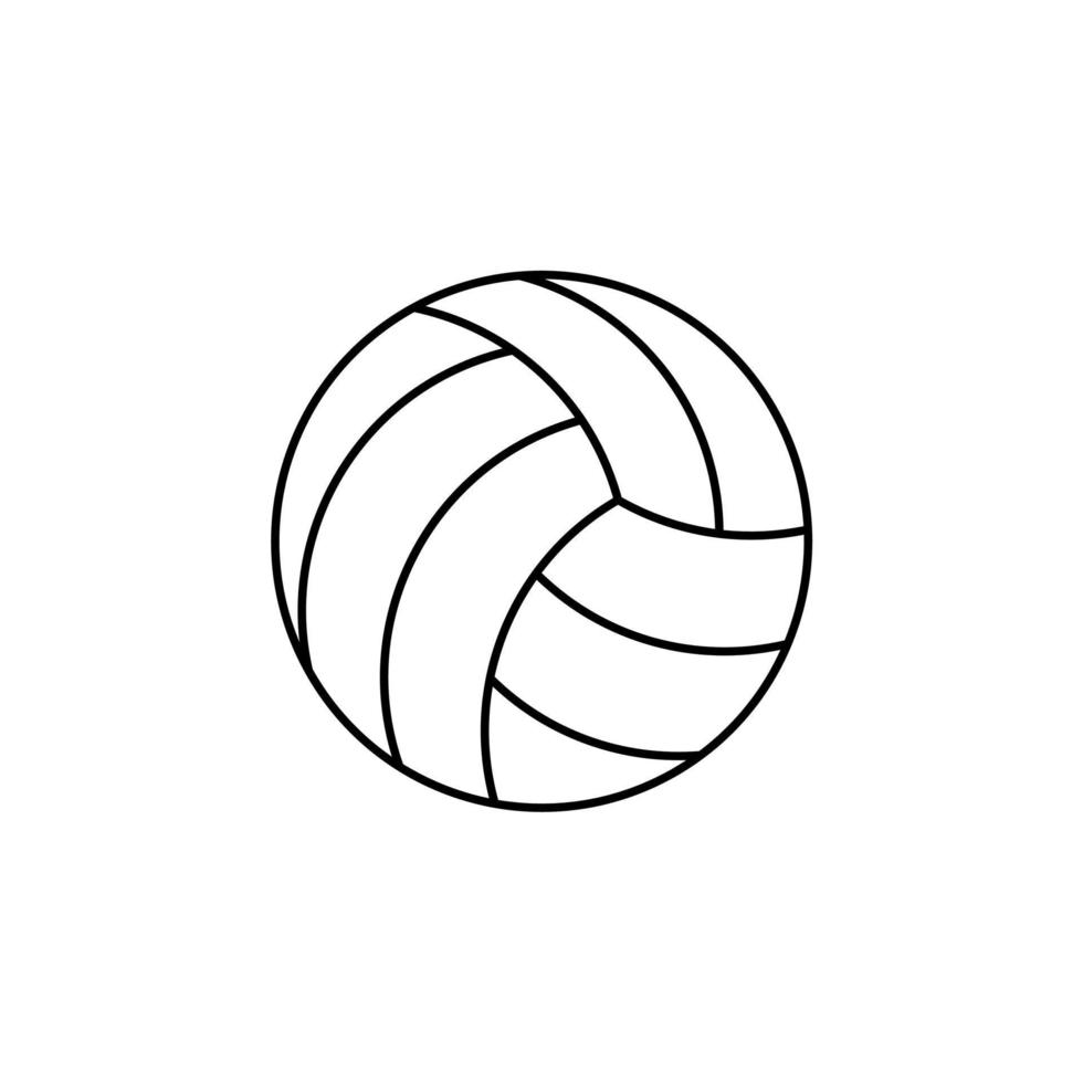 volley-ball, modèle de logo d'illustration vectorielle d'icône de ligne mince de balle. adapté à de nombreuses fins. vecteur