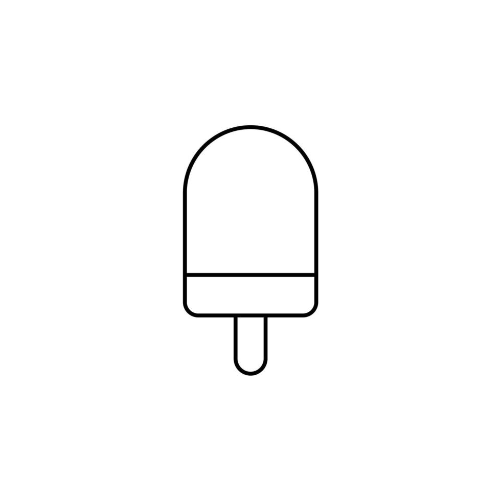 crème glacée, dessert, modèle de logo d'illustration vectorielle icône douce ligne mince. adapté à de nombreuses fins. vecteur