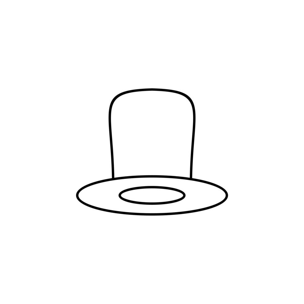 chapeau, accessoire, modèle de logo d'illustration vectorielle d'icône de fine ligne de mode. adapté à de nombreuses fins. vecteur