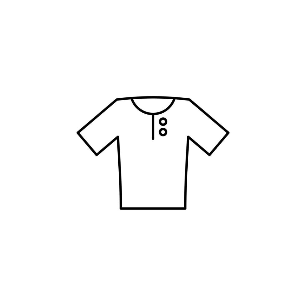 chemise, mode, polo, vêtements fine ligne icône vector illustration logo modèle. adapté à de nombreuses fins.