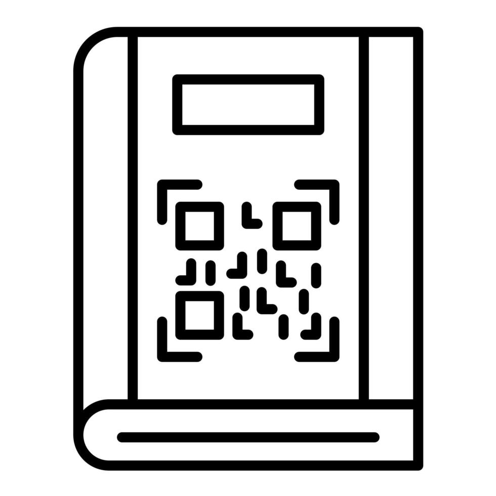 icône de ligne de code qr vecteur