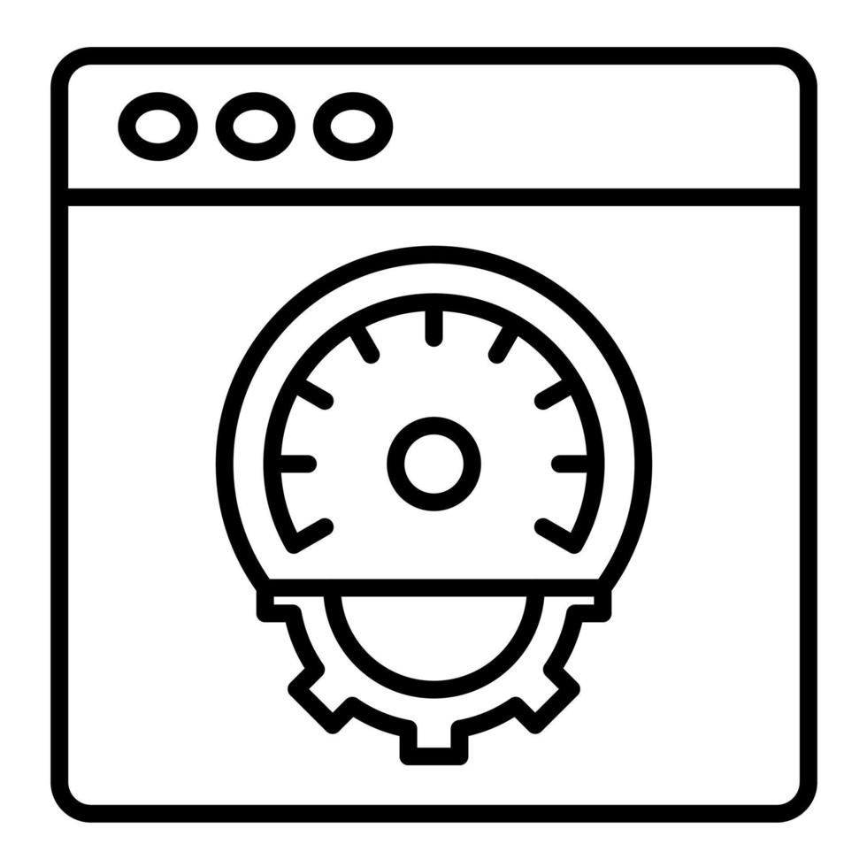 icône de ligne de performance vecteur