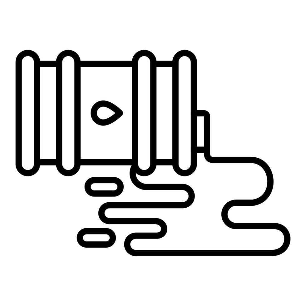 icône de ligne de déversement de pétrole vecteur