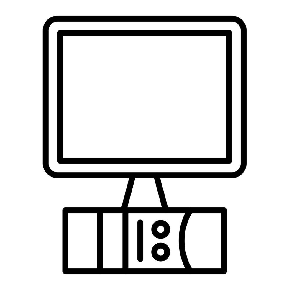 icône de ligne d'ordinateur vecteur