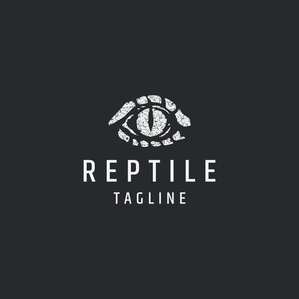 modèle de conception d'icône de logo d'oeil de reptile illustration vectorielle plate vecteur