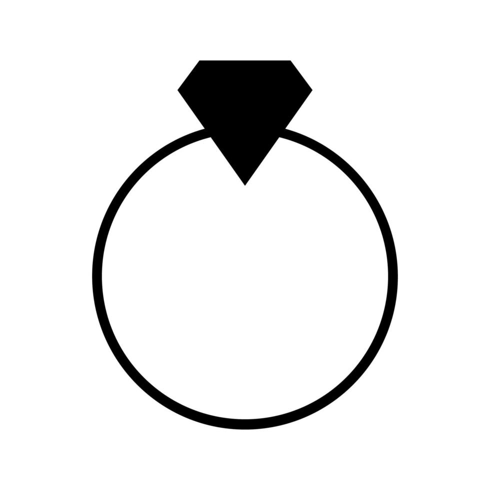 bague en diamant illustrée sur fond blanc vecteur