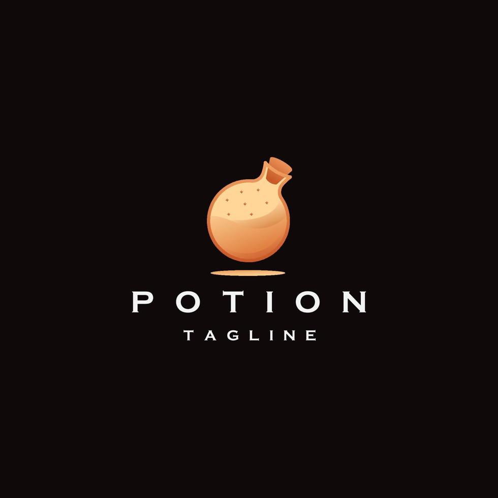 modèle de conception d'icône de logo de potion vecteur plat