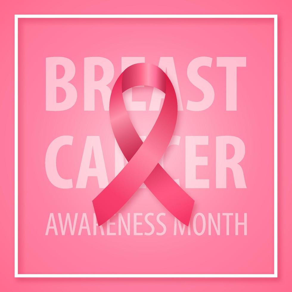 bannière de vecteur pour le mois de sensibilisation au cancer du sein.