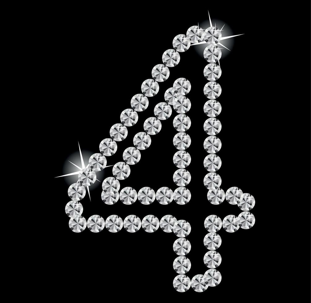 illustration vectorielle de diamant alphabet vecteur