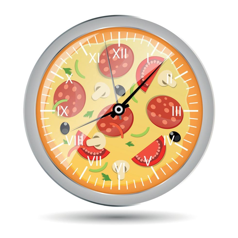 illustration vectorielle de concept de montre de pizza vecteur