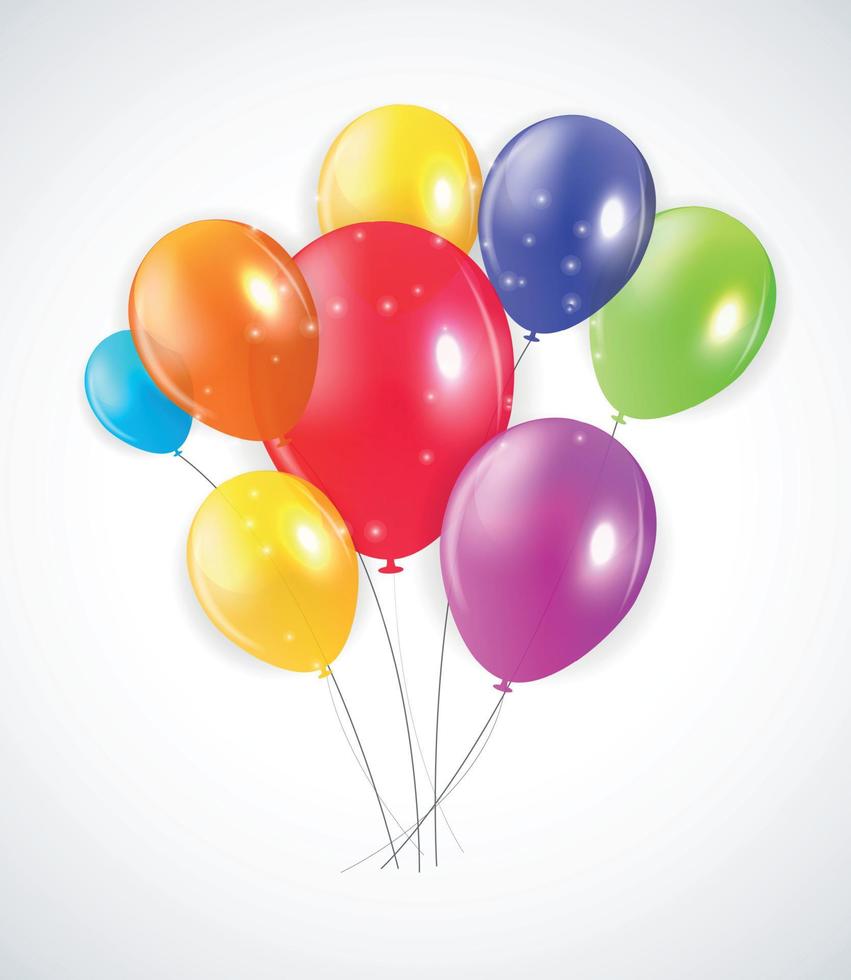 illustration vectorielle de ballons brillants fond vecteur