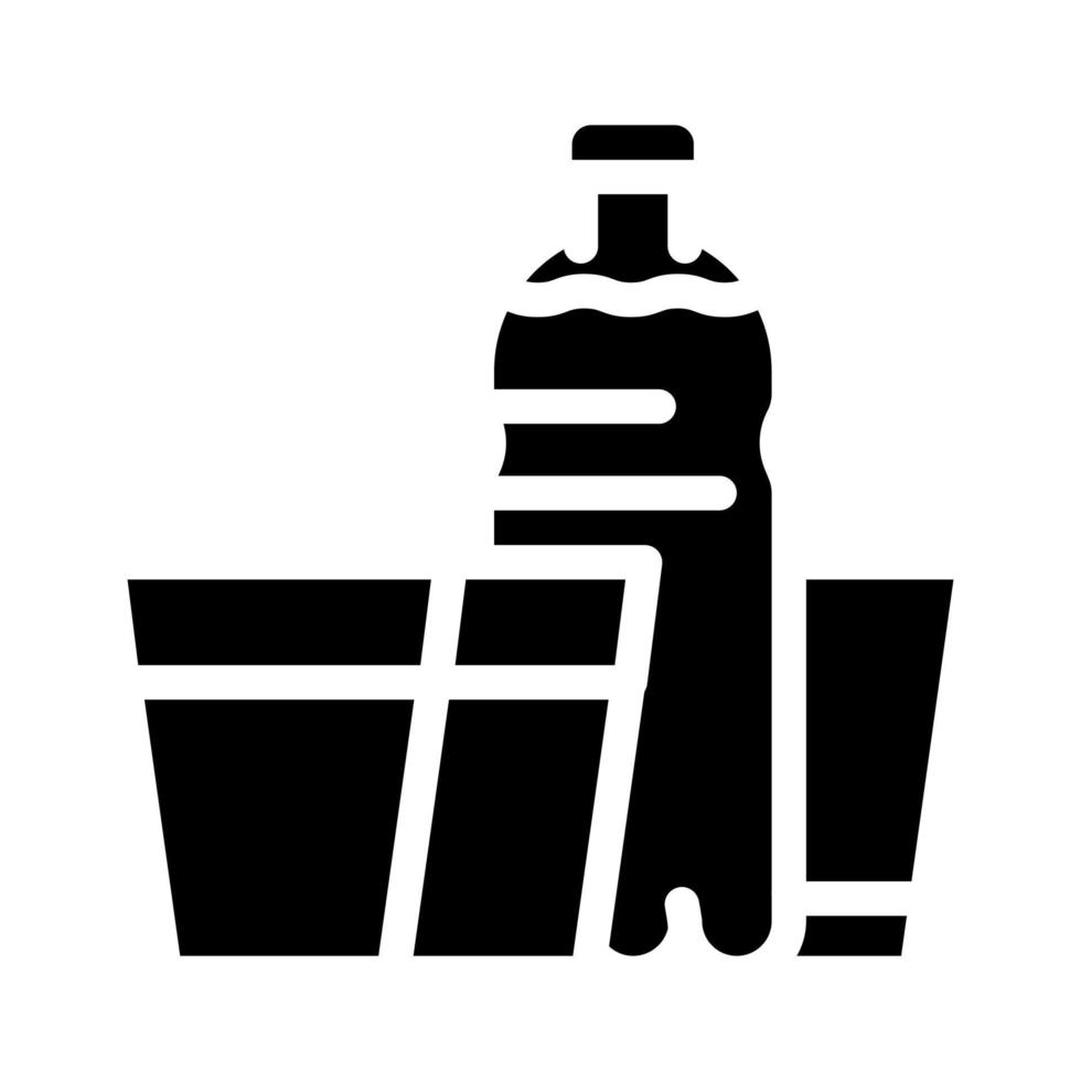 illustration vectorielle de l'icône de glyphe de prise d'eau quotidienne vecteur