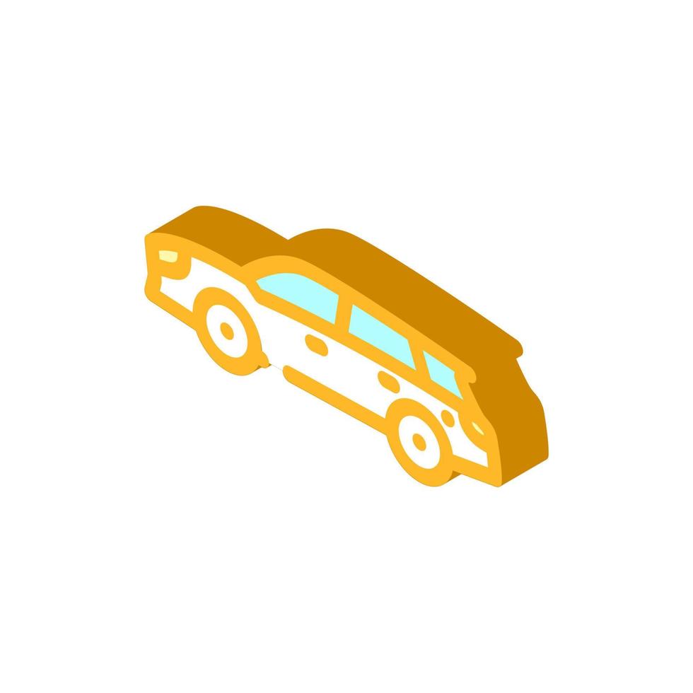 illustration vectorielle d'icône isométrique de voiture de frein de tir vecteur