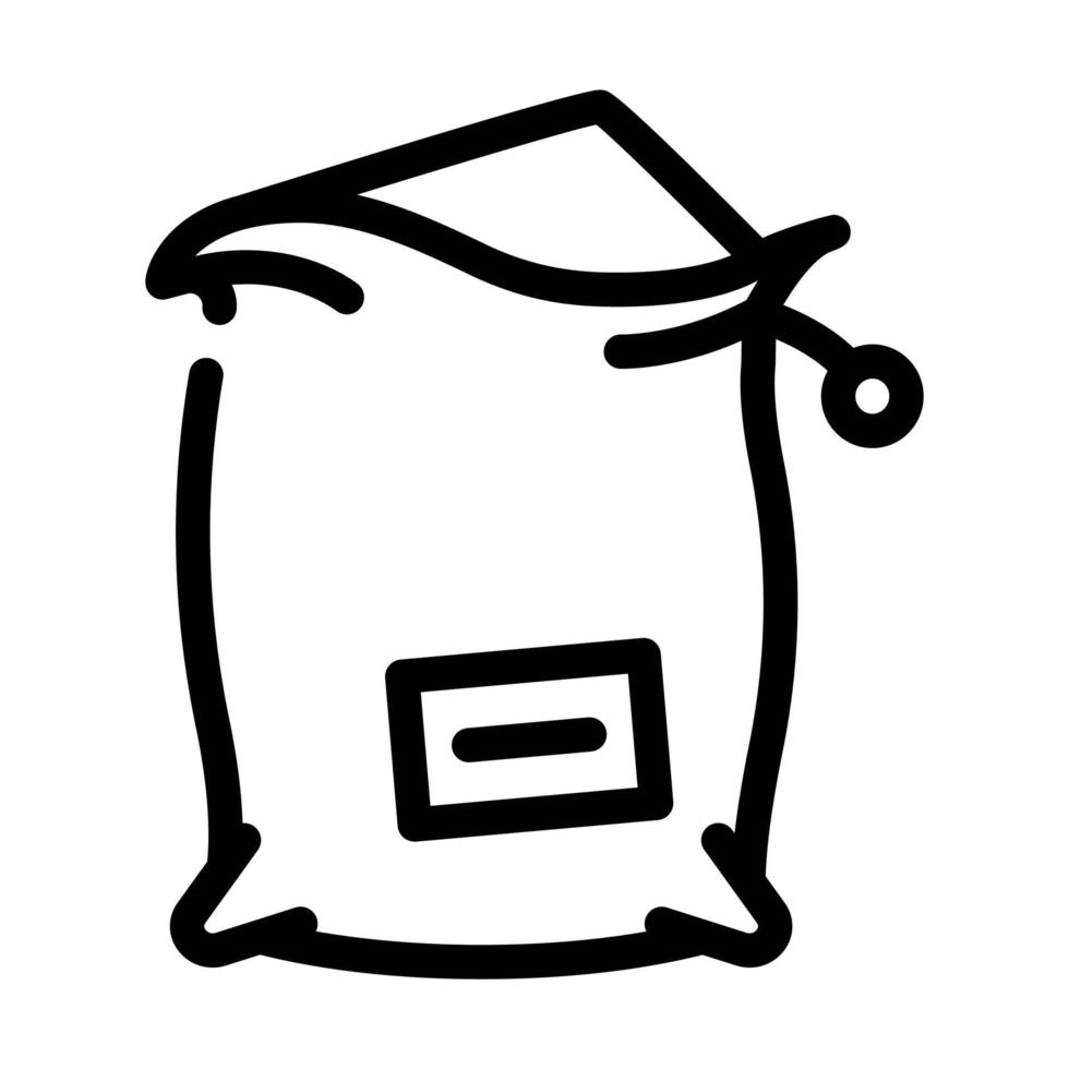 illustration vectorielle de l'icône de la ligne de compost de sac vecteur