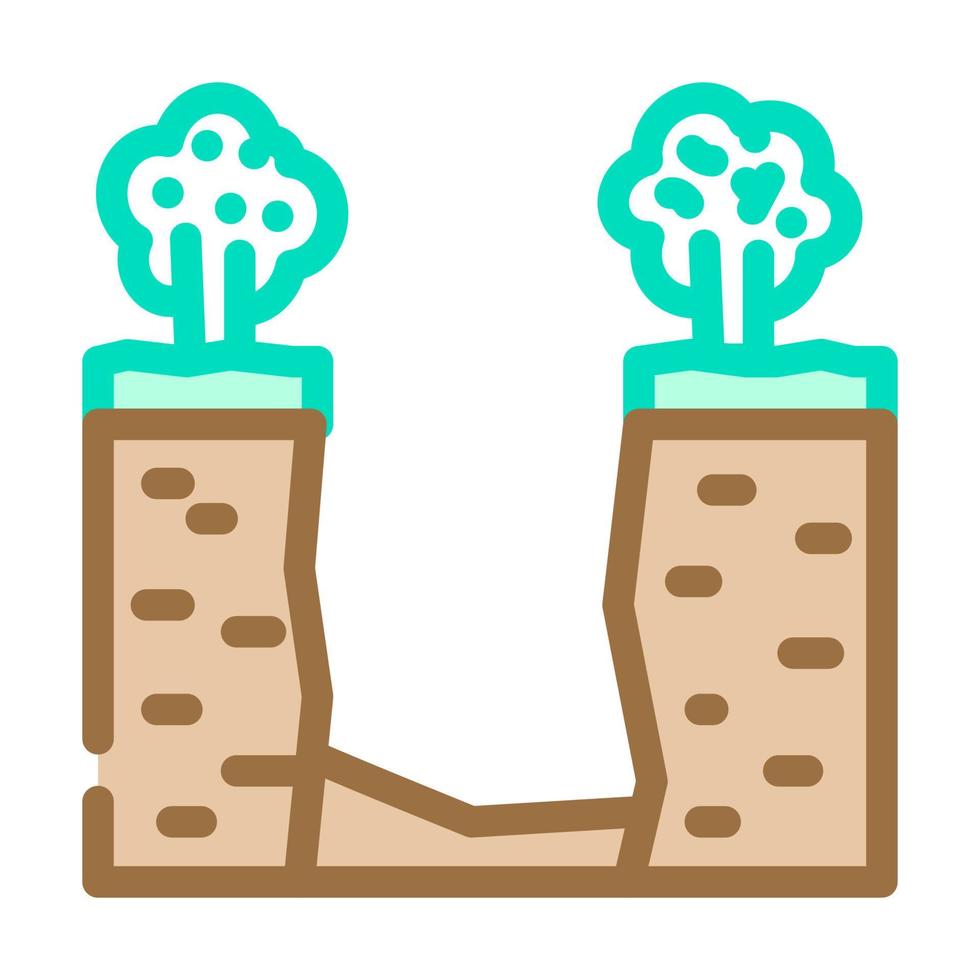 karst gouffre catastrophe couleur icône illustration vectorielle vecteur